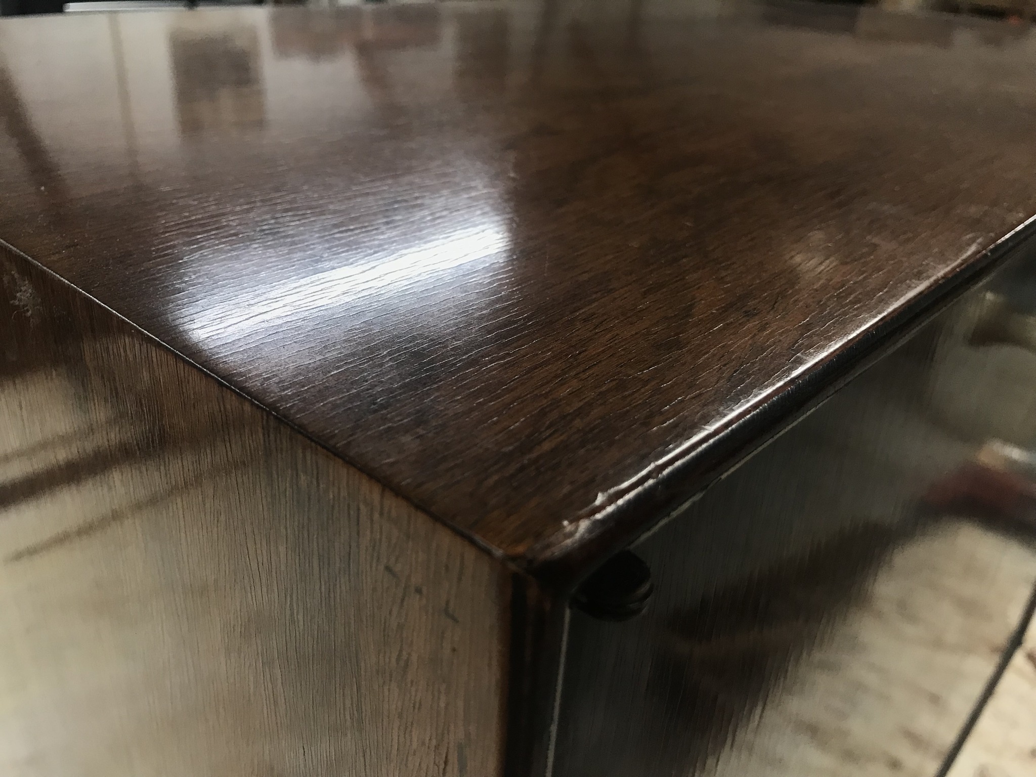 Herman Miller rosewood furniture before refinishing - Gee Furniture Works Lincoln NE