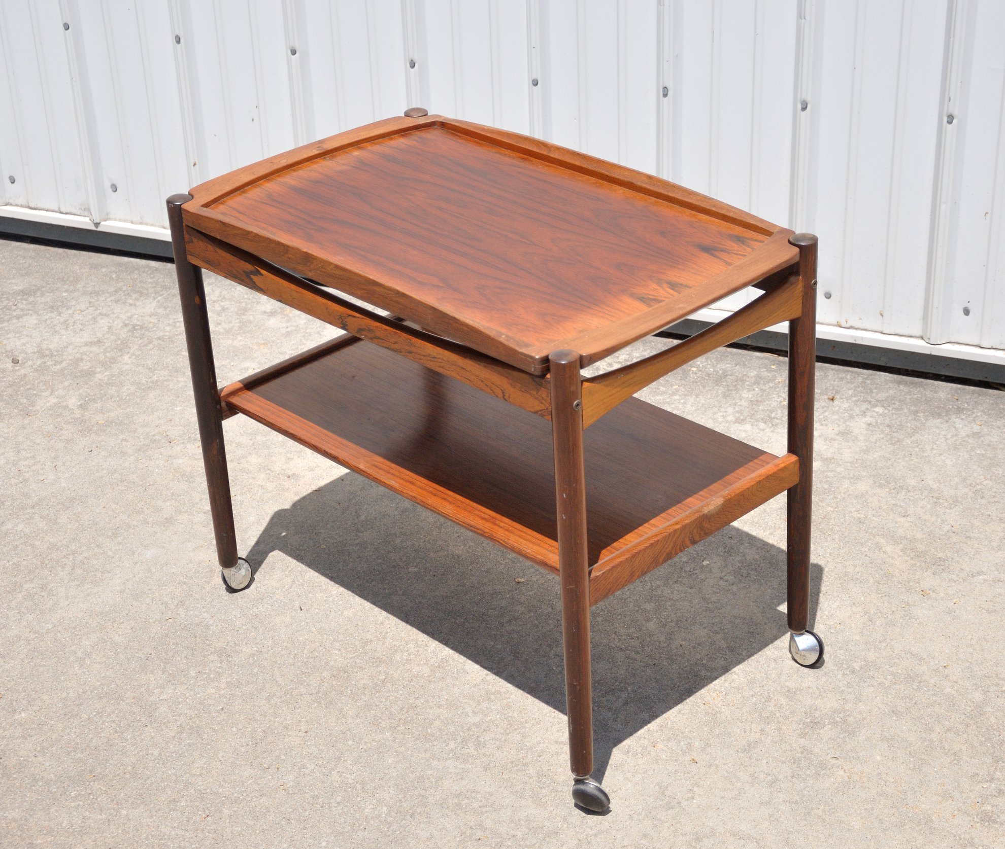 Rosewood serving cart before refinishing - Gee Furniture Works Lincoln NE