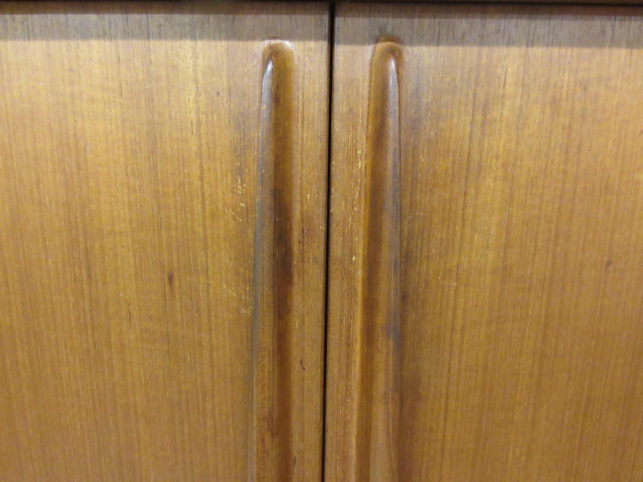 Teak credenza before restoration - Gee Furniture Works Lincoln NE